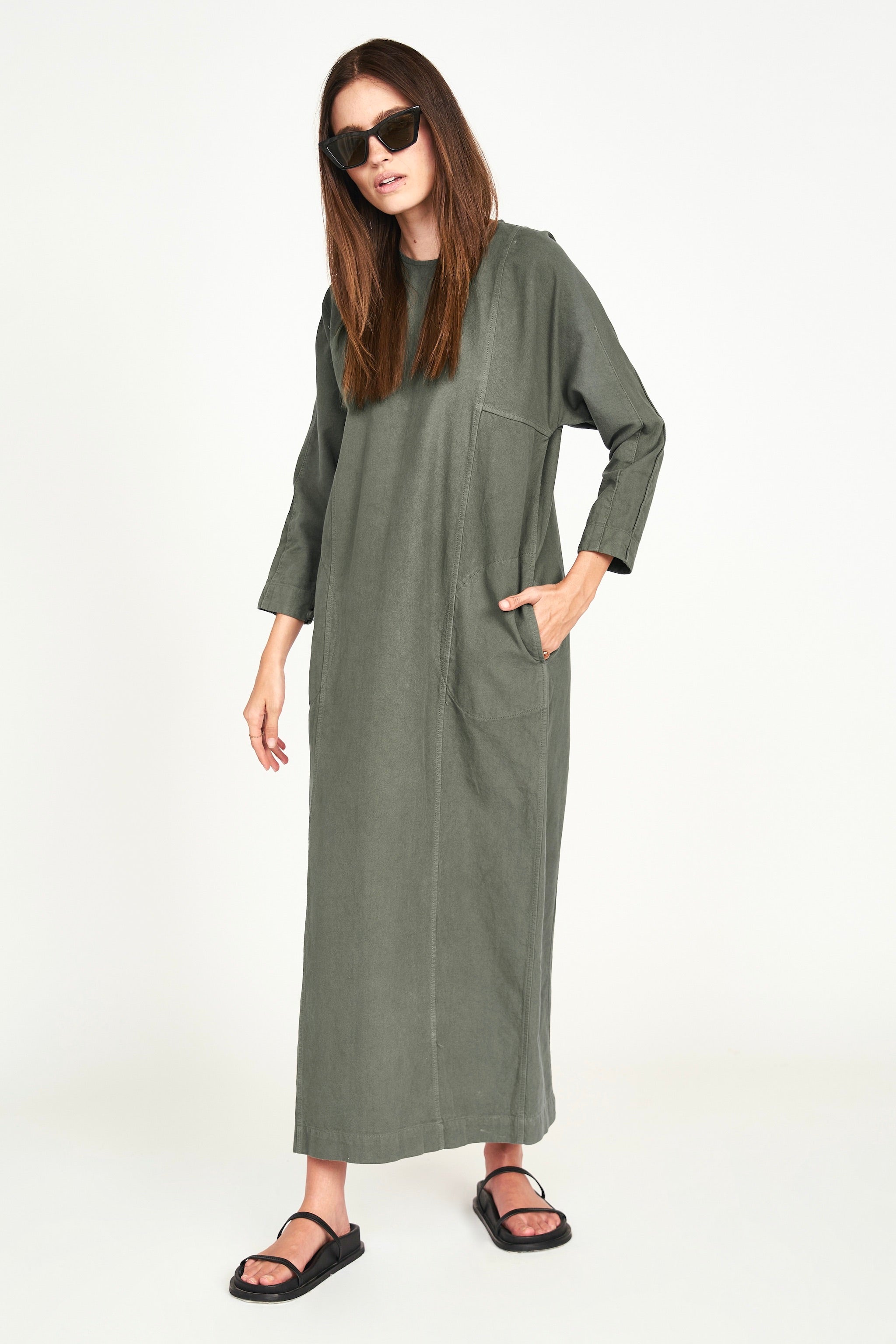 Canvas Dress in Turtle