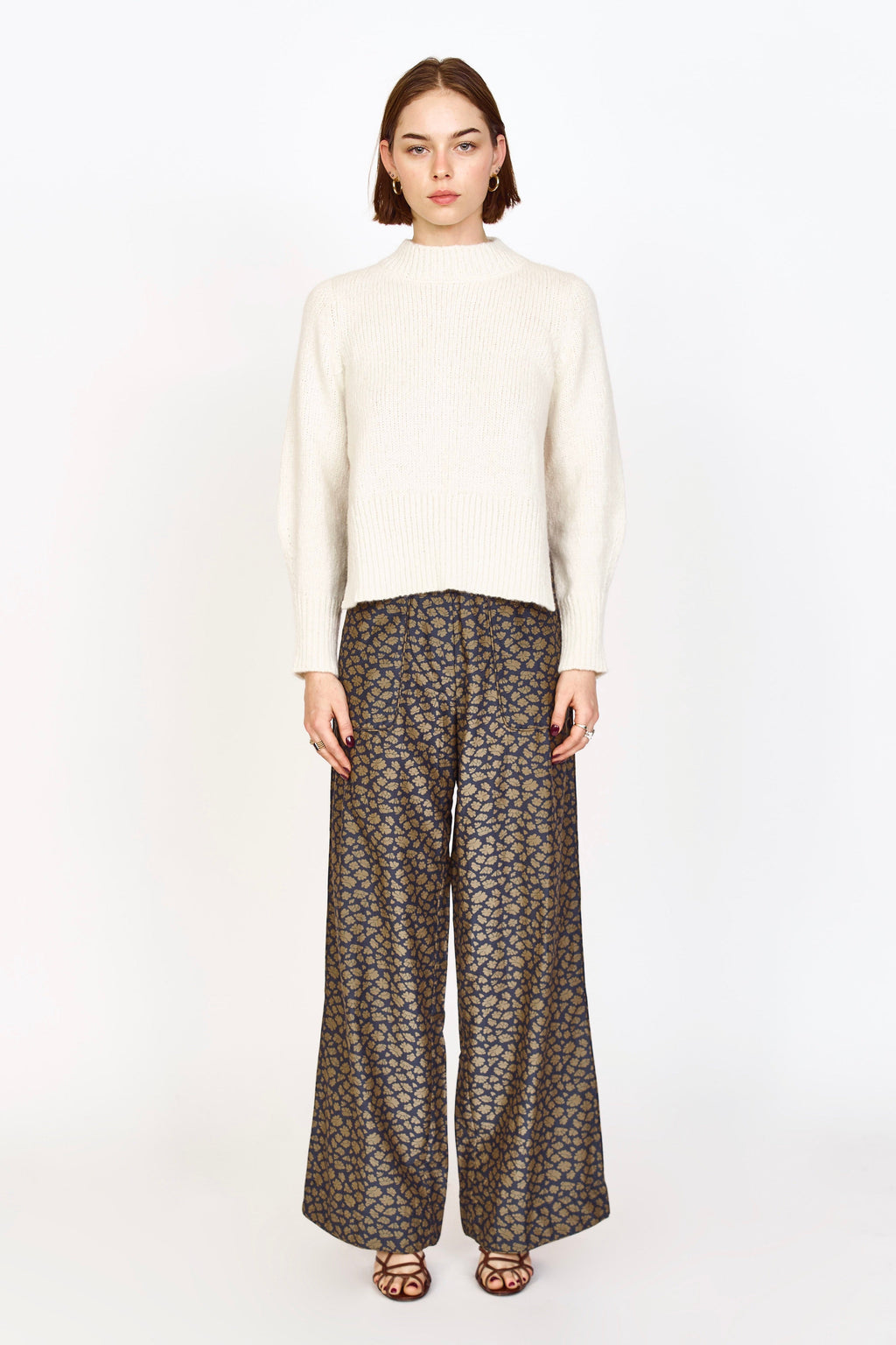 Open Side Pullover in Ivory