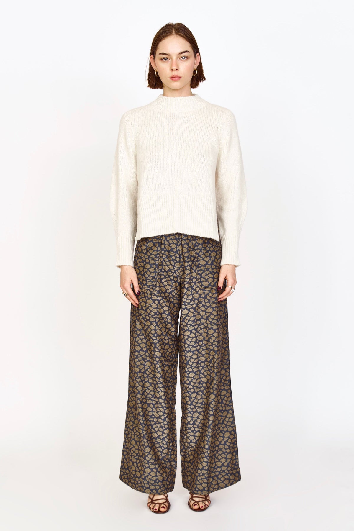 Open Side Pullover in Ivory