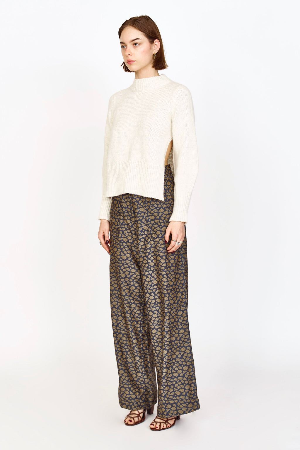 Open Side Pullover in Ivory