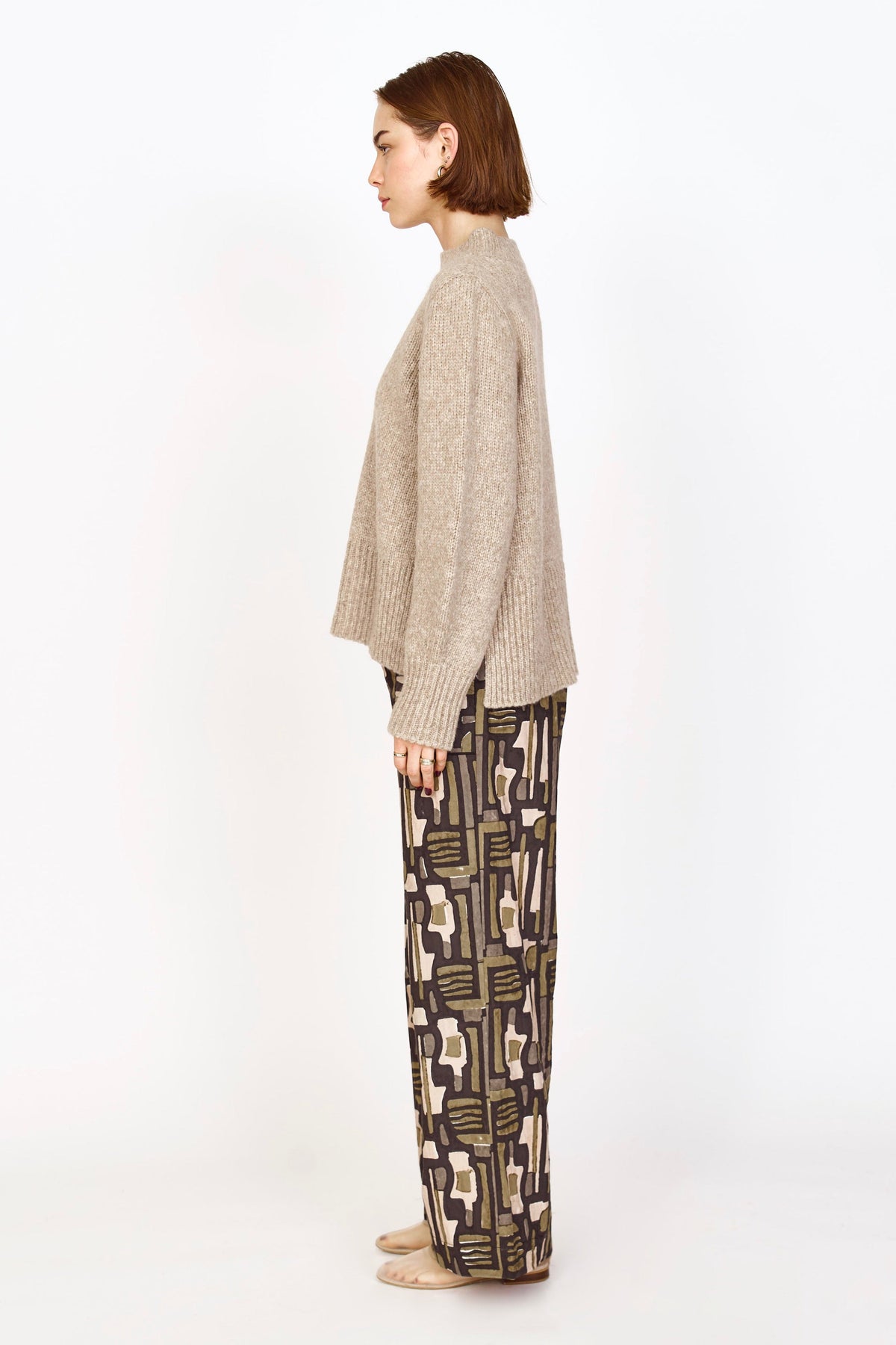 Open Side Pullover in Camel
