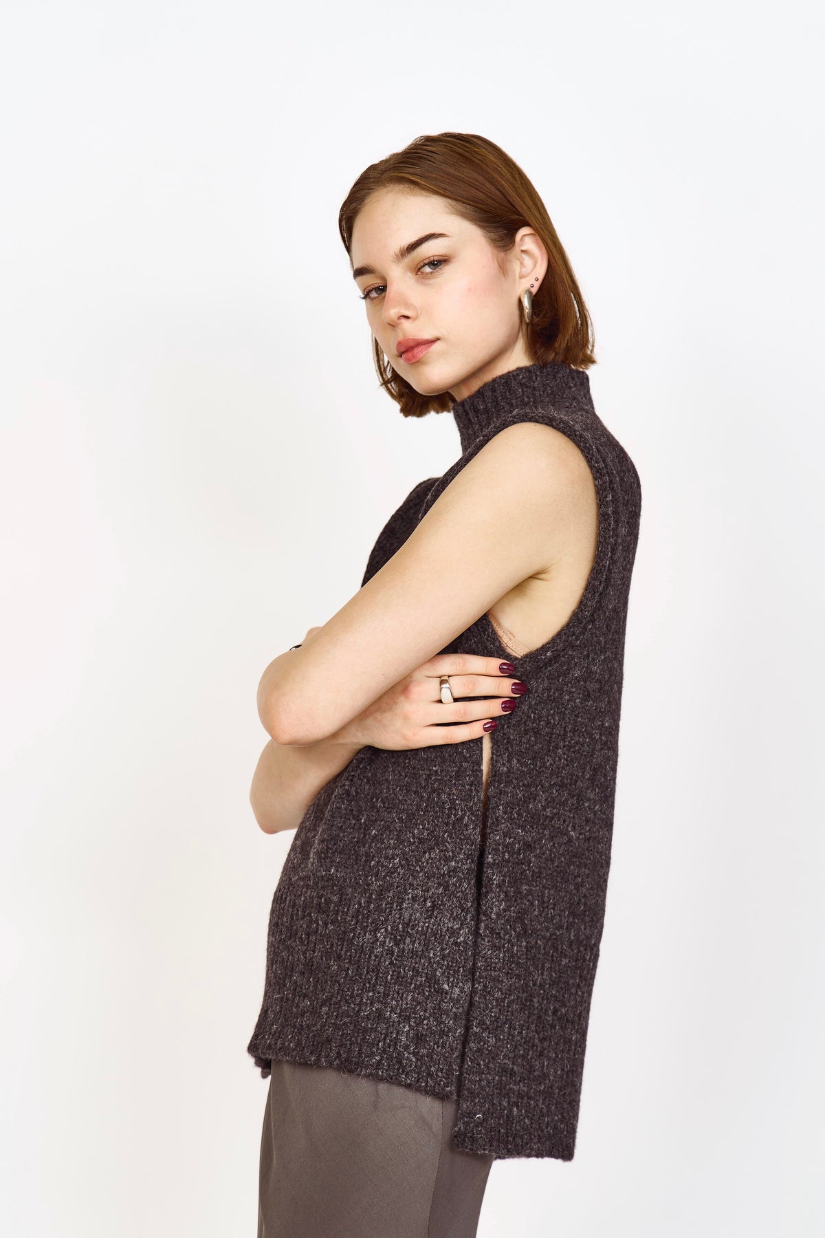 Sweater Vest in Charcoal