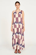 Dress in Plum Origami A-line