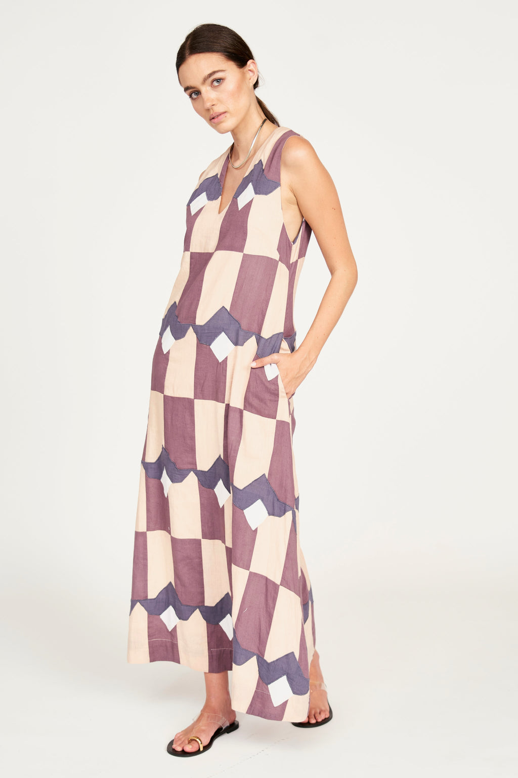 Dress in Plum Origami A-line