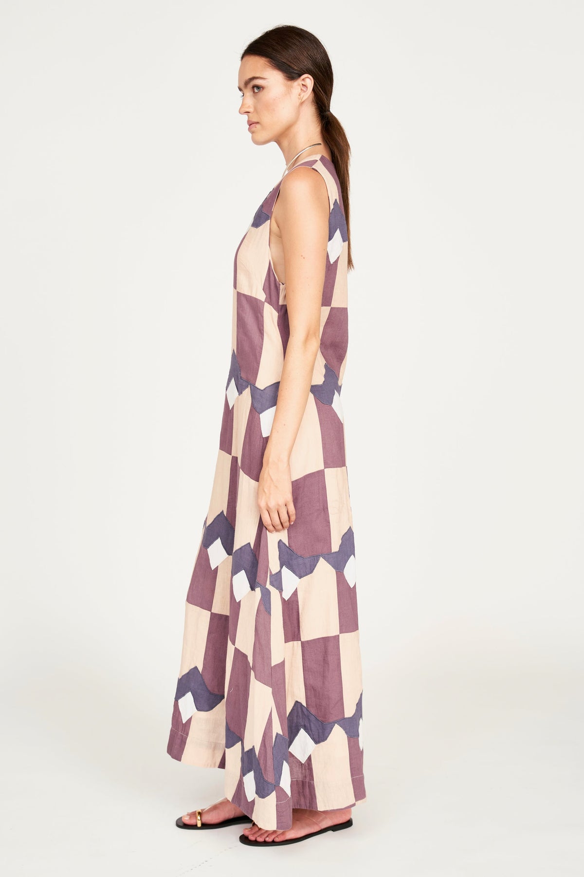 Dress in Plum Origami A-line