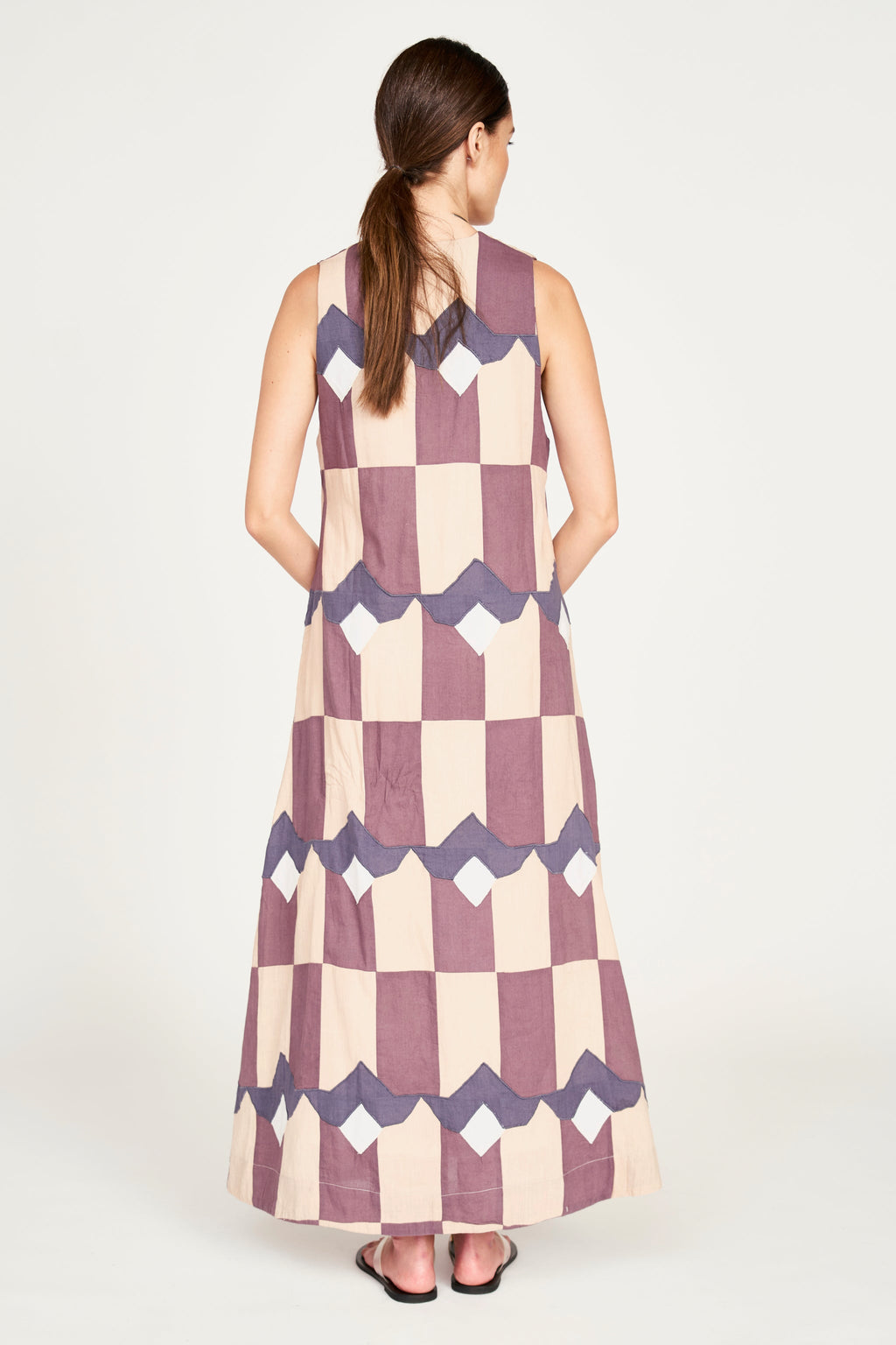 Dress in Plum Origami A-line