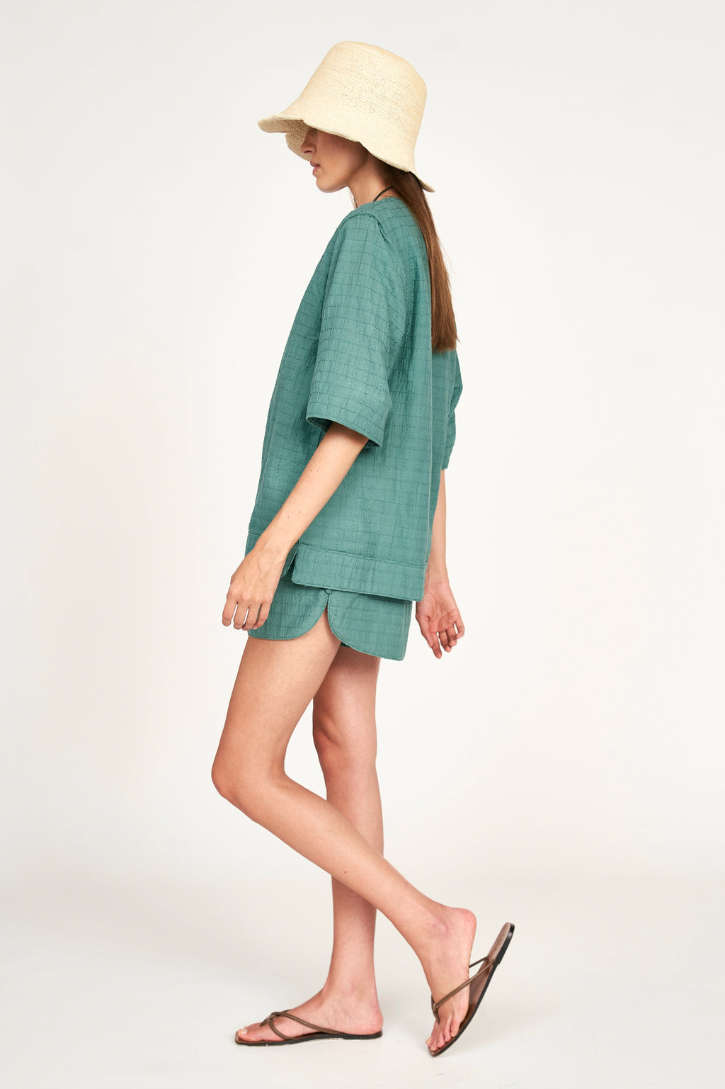 Top in Teal Stitch