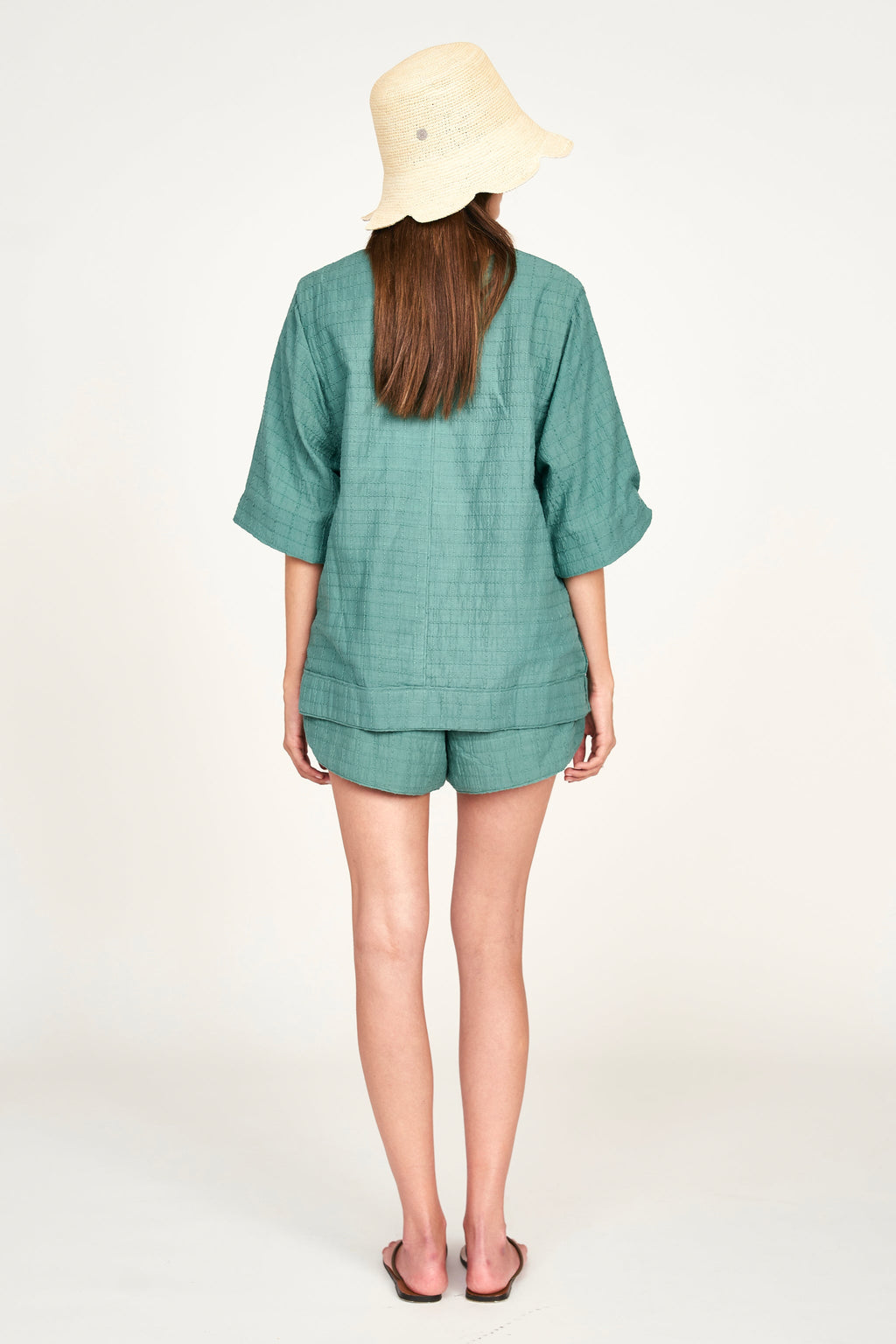 Top in Teal Stitch