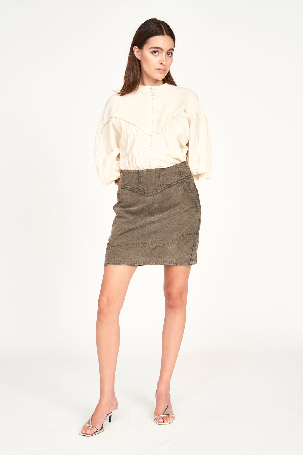 Blouse in Oat