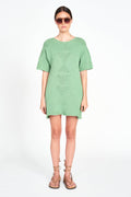 Dolman sleeve sweater mini dress