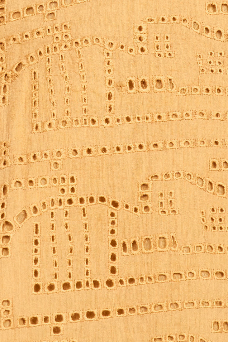 Popover Dress in Golden Eyelet