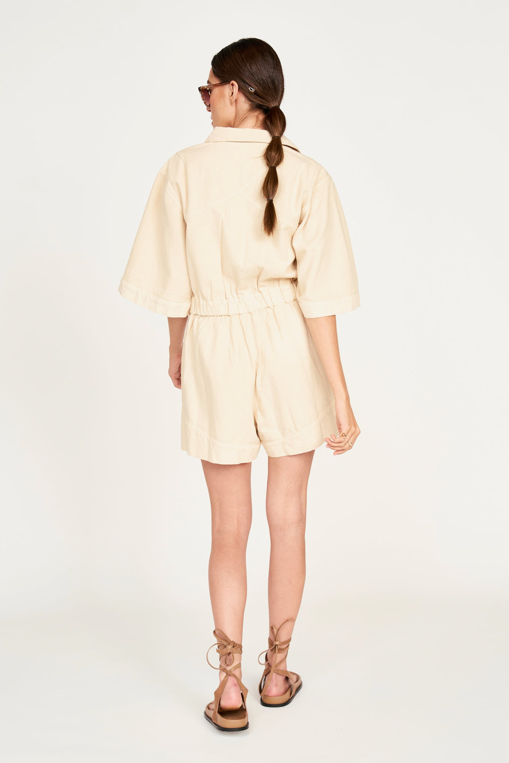 Romper in Cream Canvas