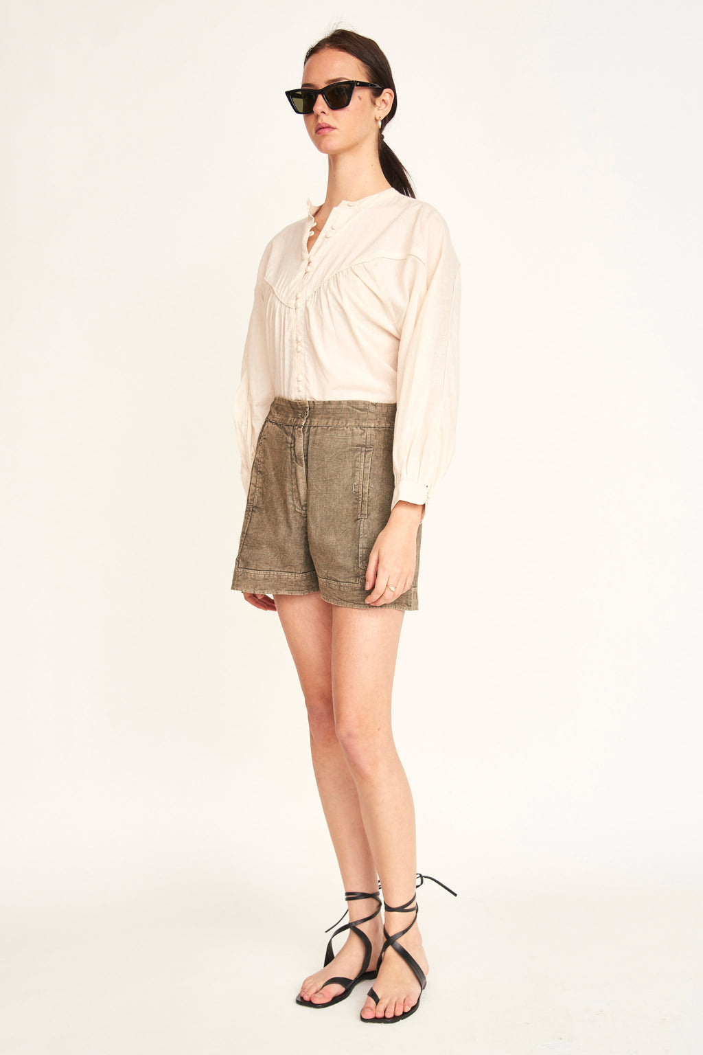 Blouse in Oat