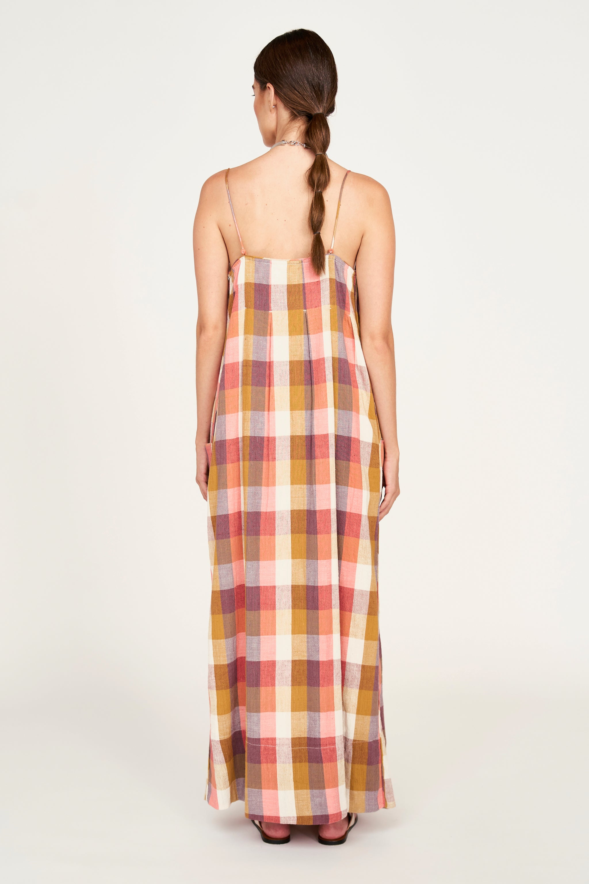 Rouleau straps Sunset Plaid Dress