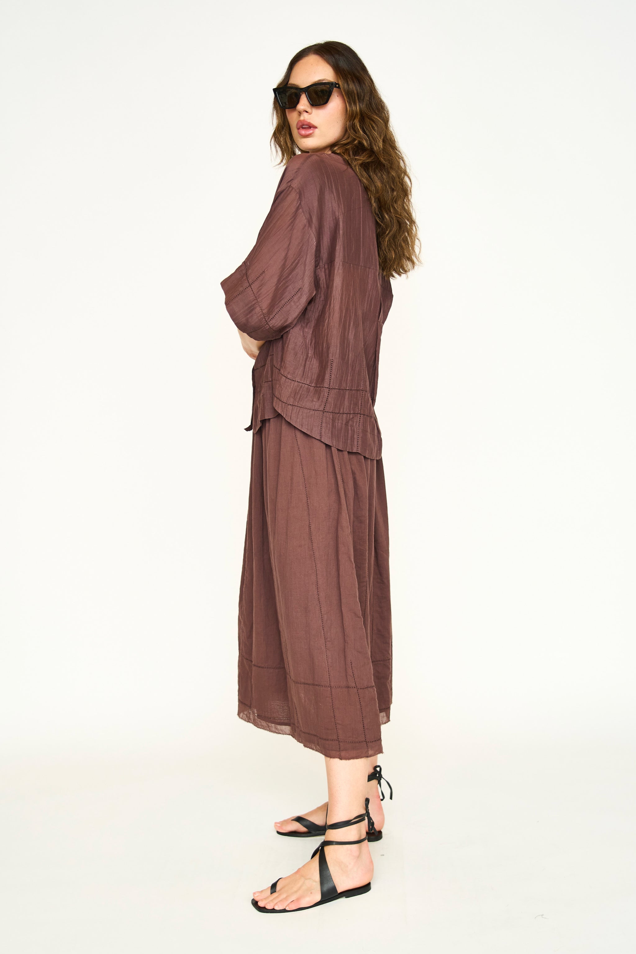 Lightweight short sleeve collared cotton shirt