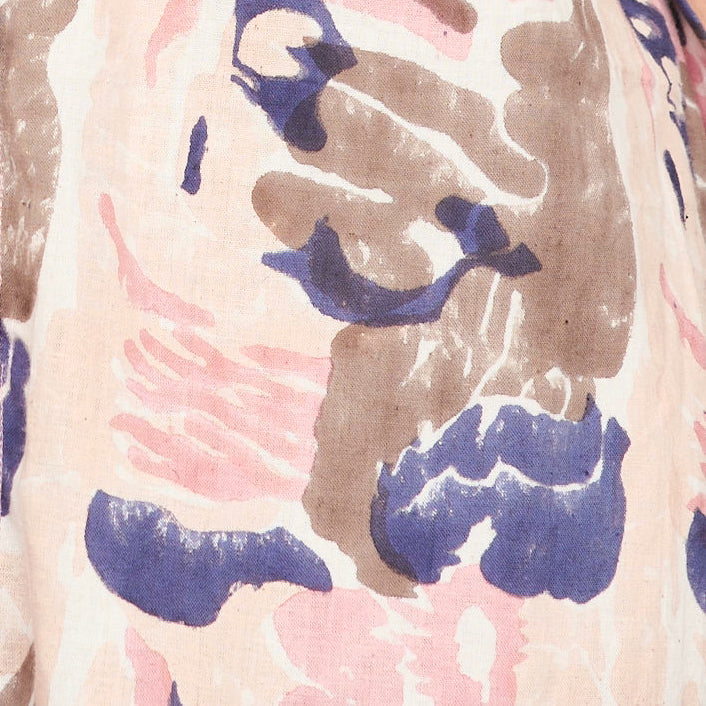 Caftan in Notched V neckline