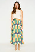 Skirt in Teal Origami