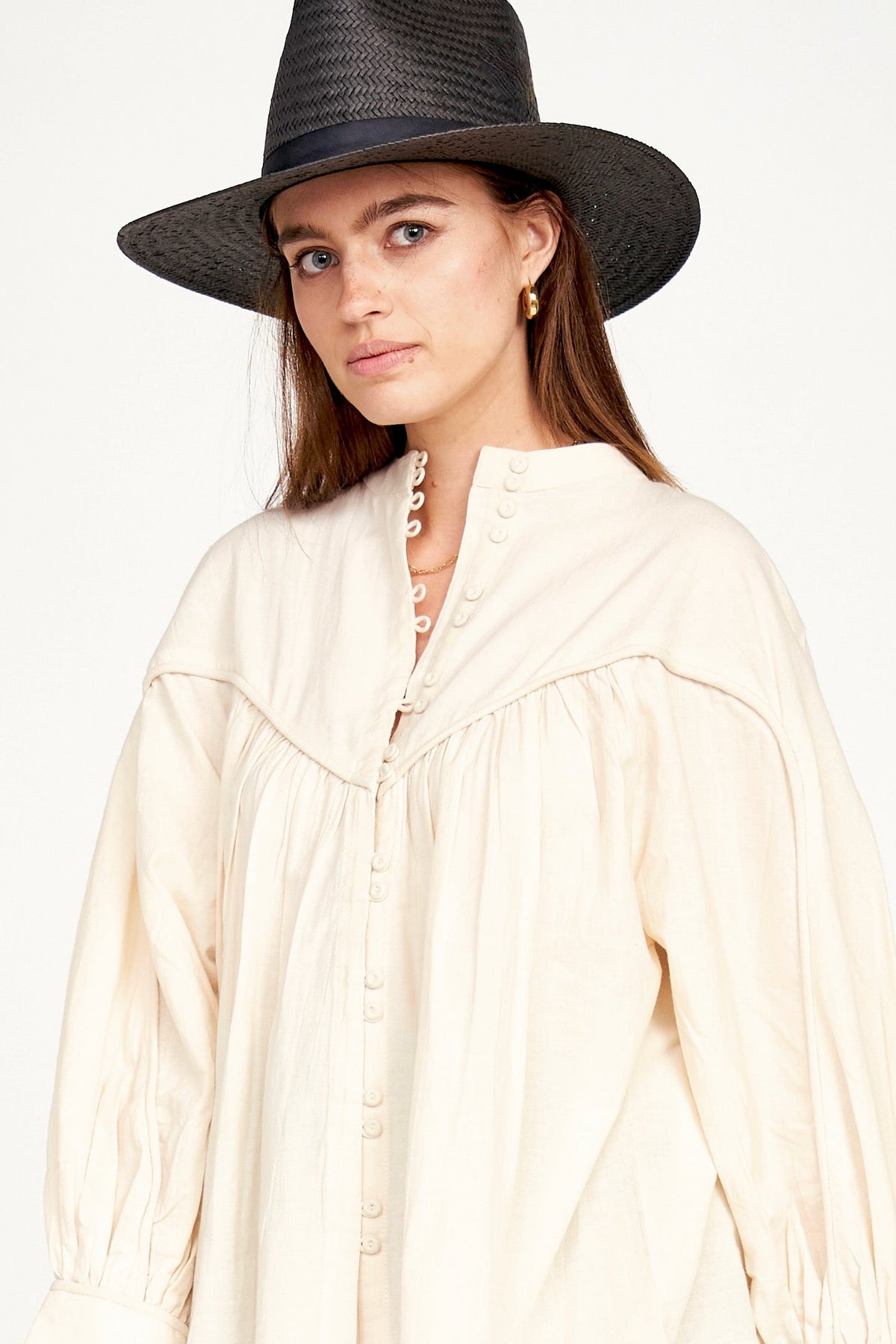 Blouse in Oat
