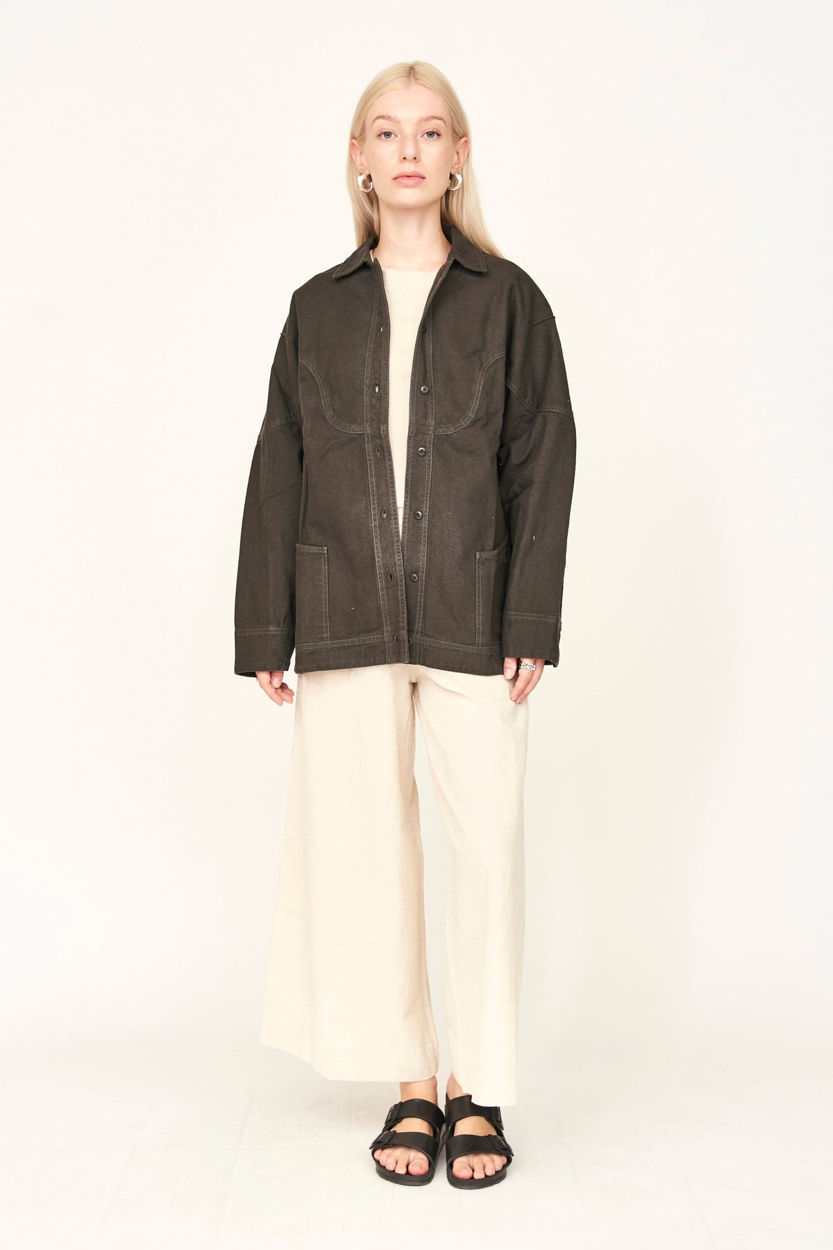 Jacket in Black Olive