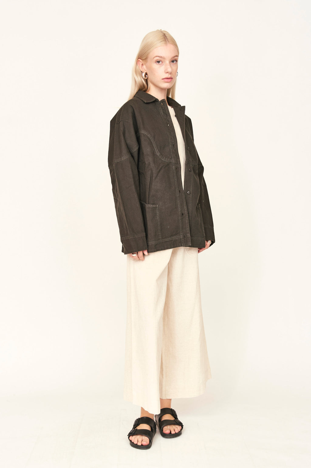 Jacket in Black Olive
