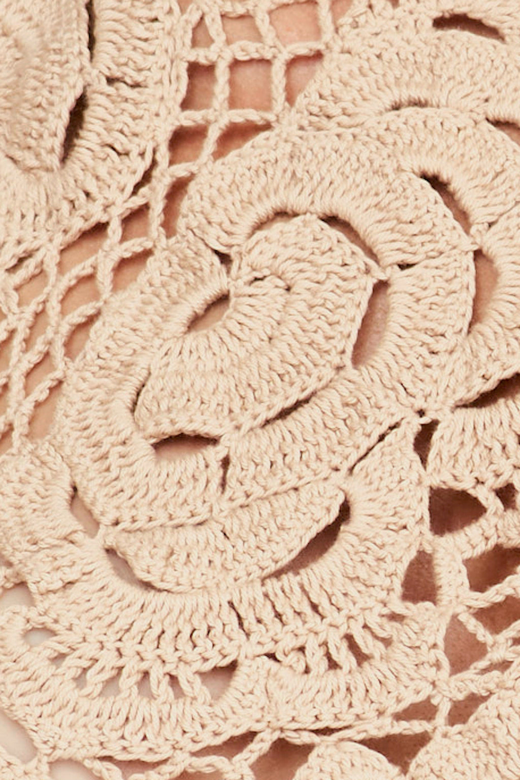 Crochet Floral Tank in Sand
