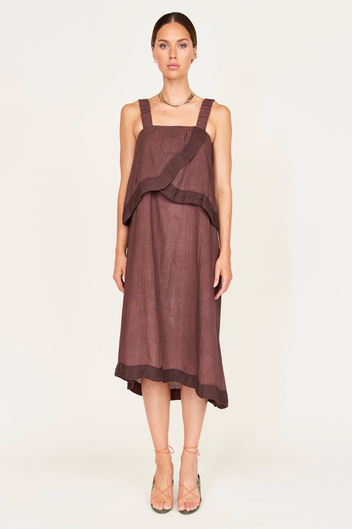 A-line midi dress