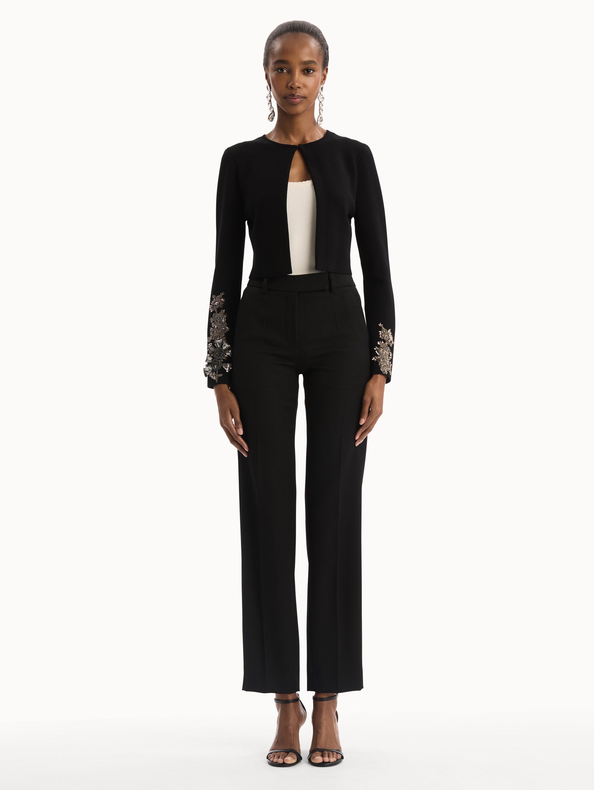 Long Sleeve Embroidered Cardigan