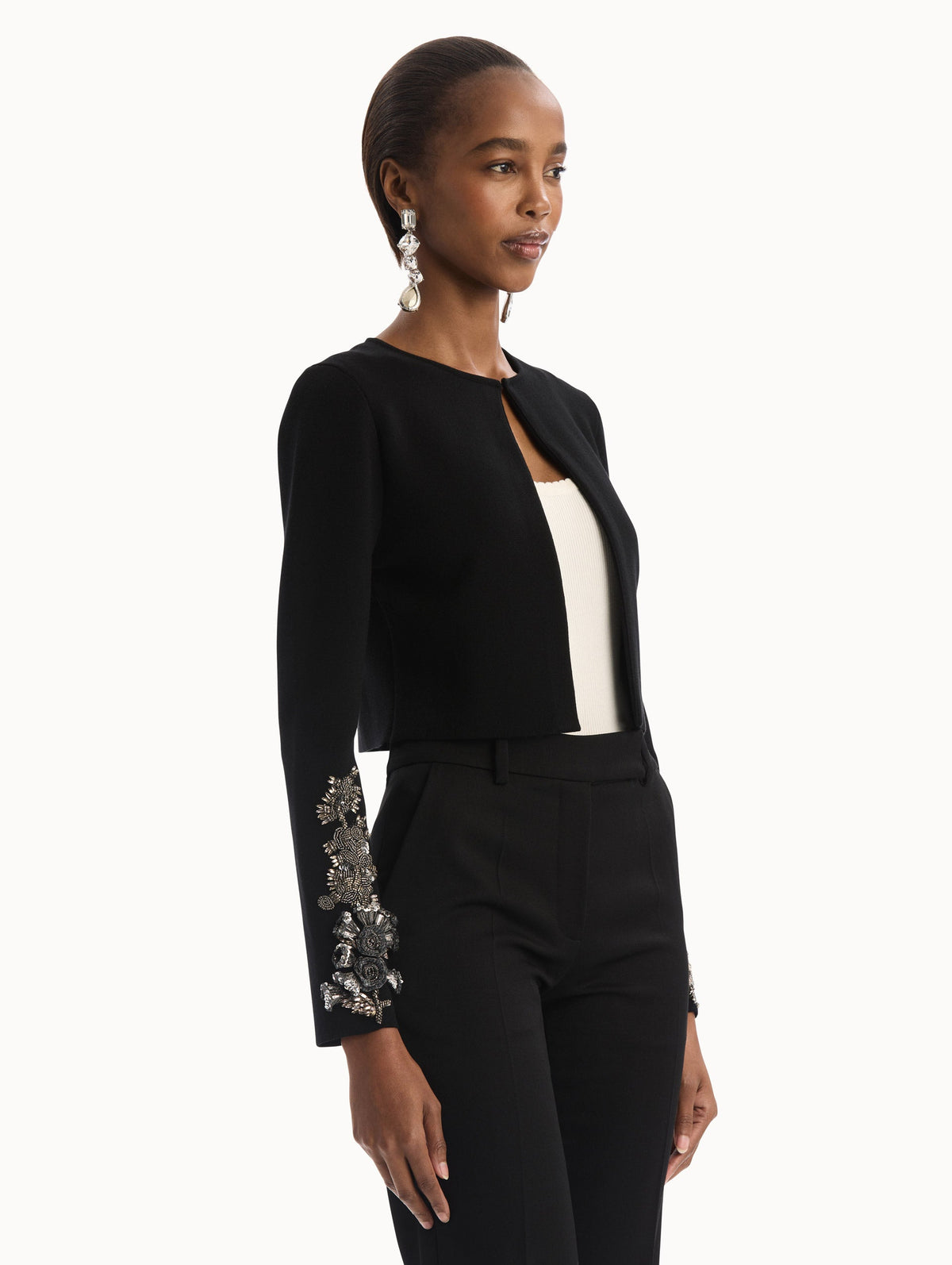 Long Sleeve Embroidered Cardigan