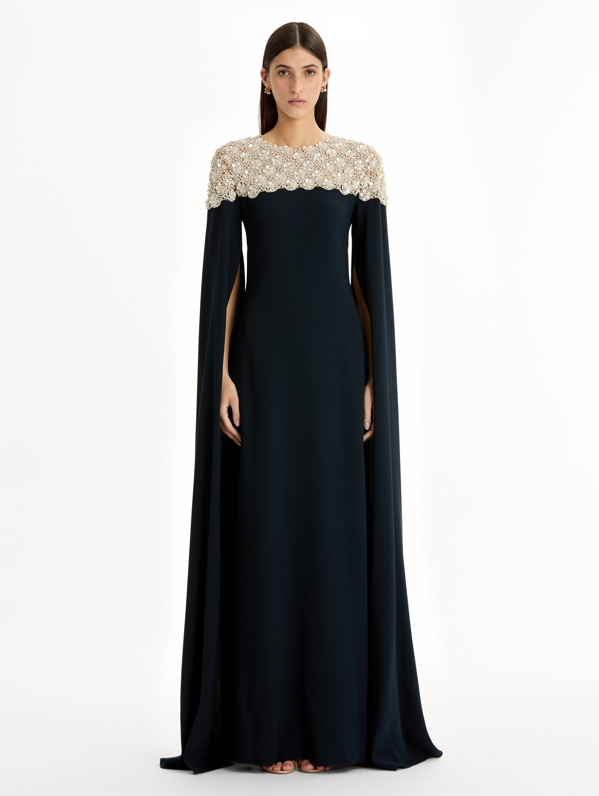 Elegant Embellished Floor-Length Dress