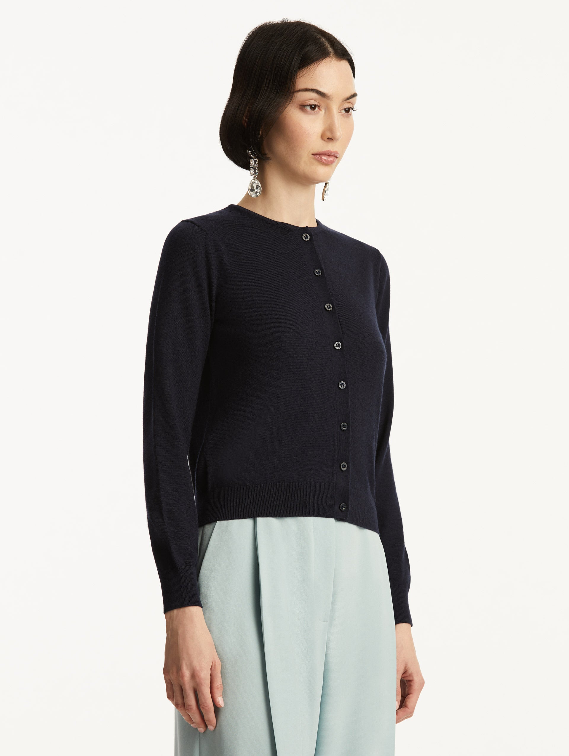 Solid Color Long Sleeve Cardigan