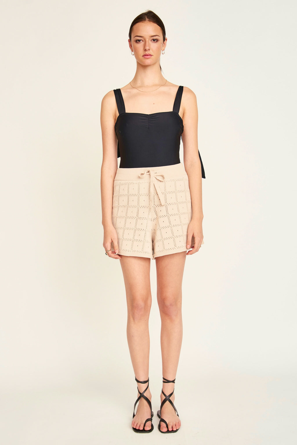 Knit Shorts in Shell