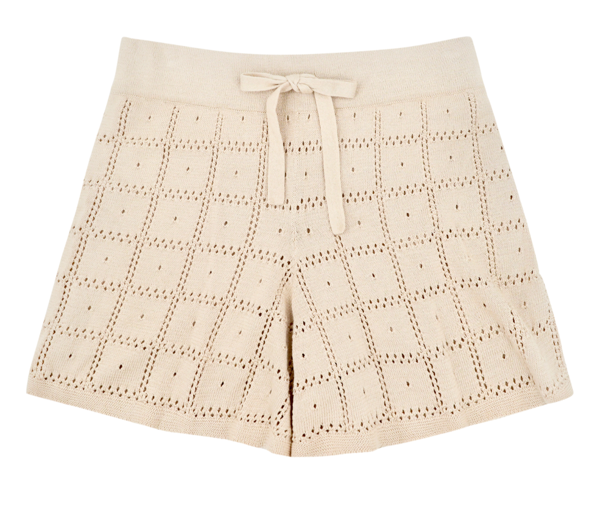 Knit Shorts in Shell