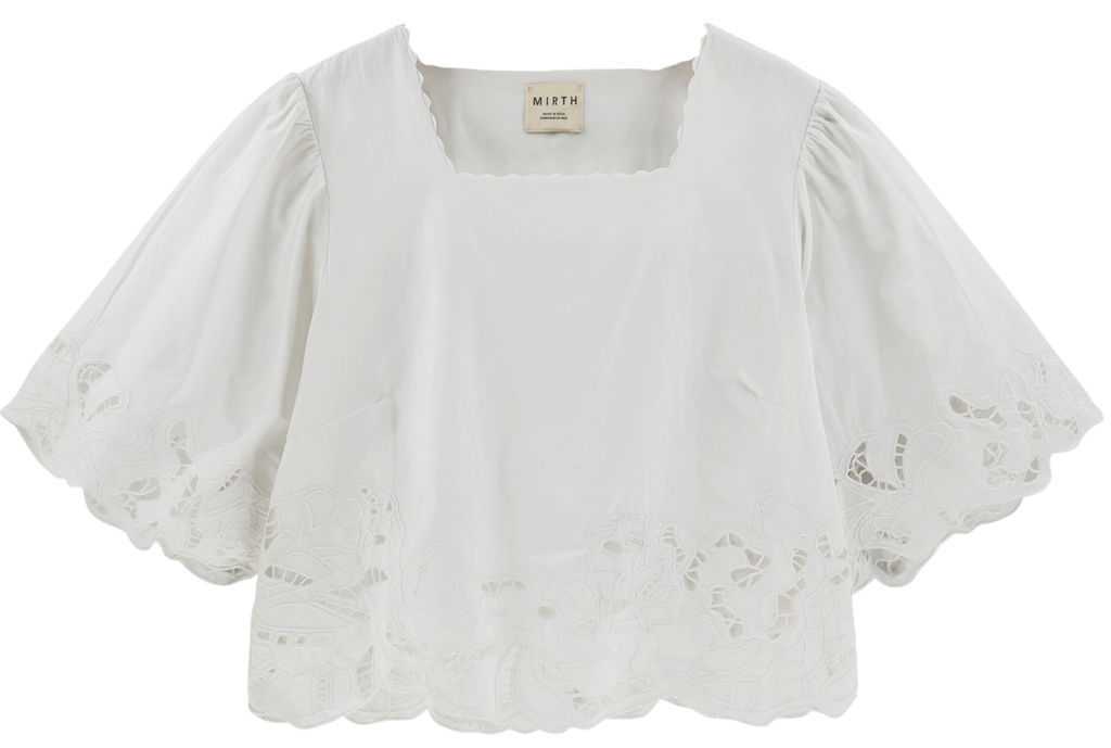 Cutwork Top in White