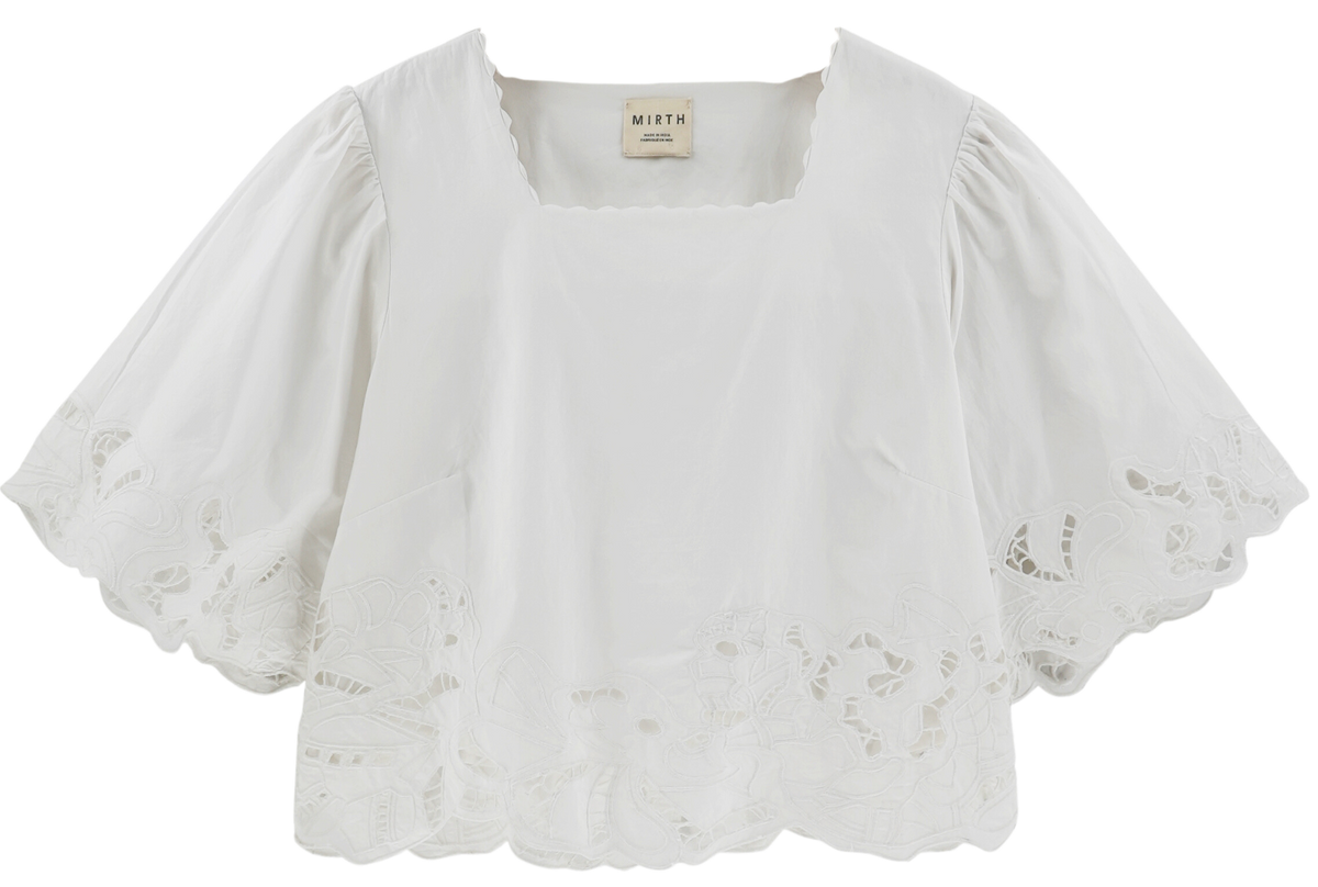 Cutwork Top in White