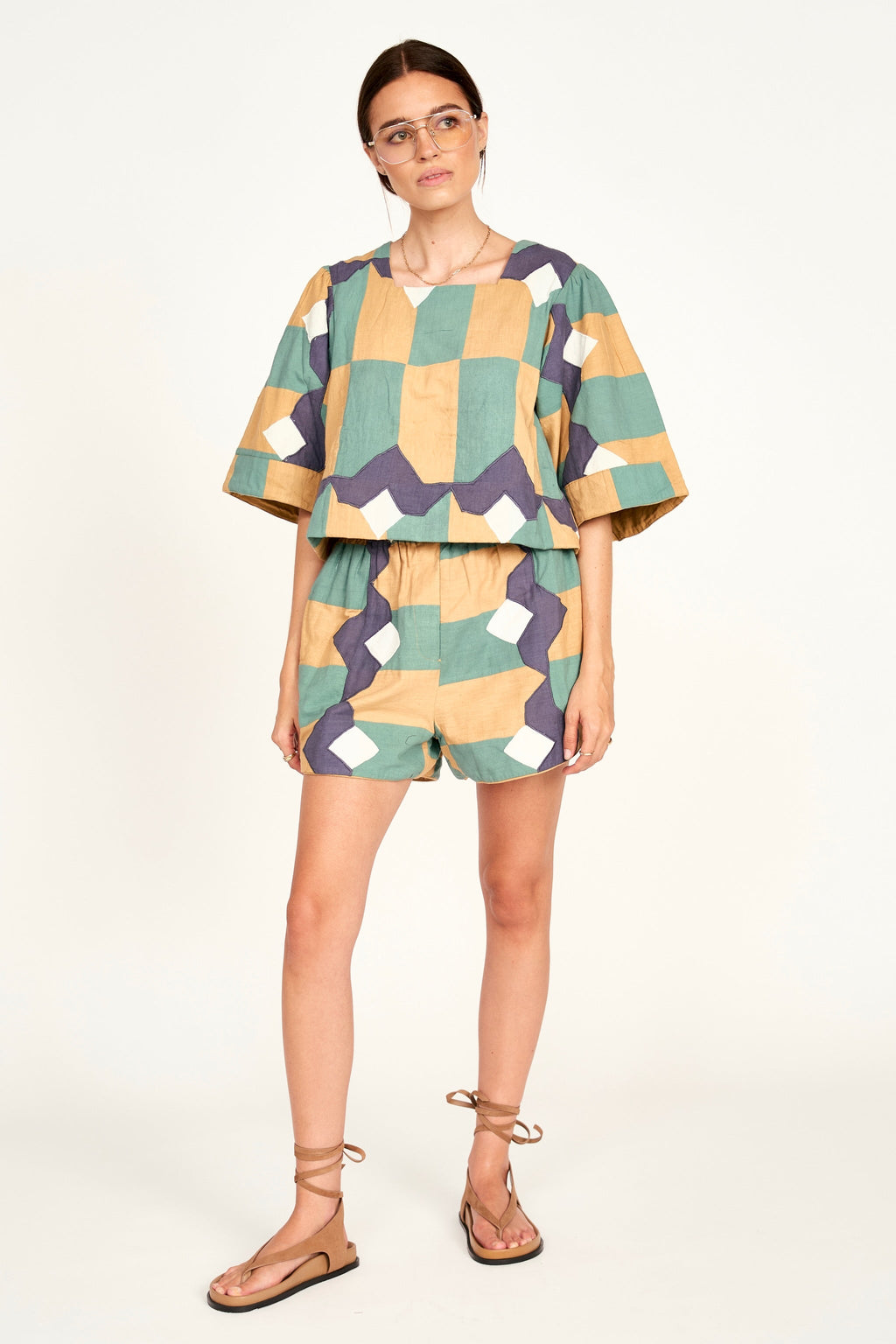 Top in Teal Origami