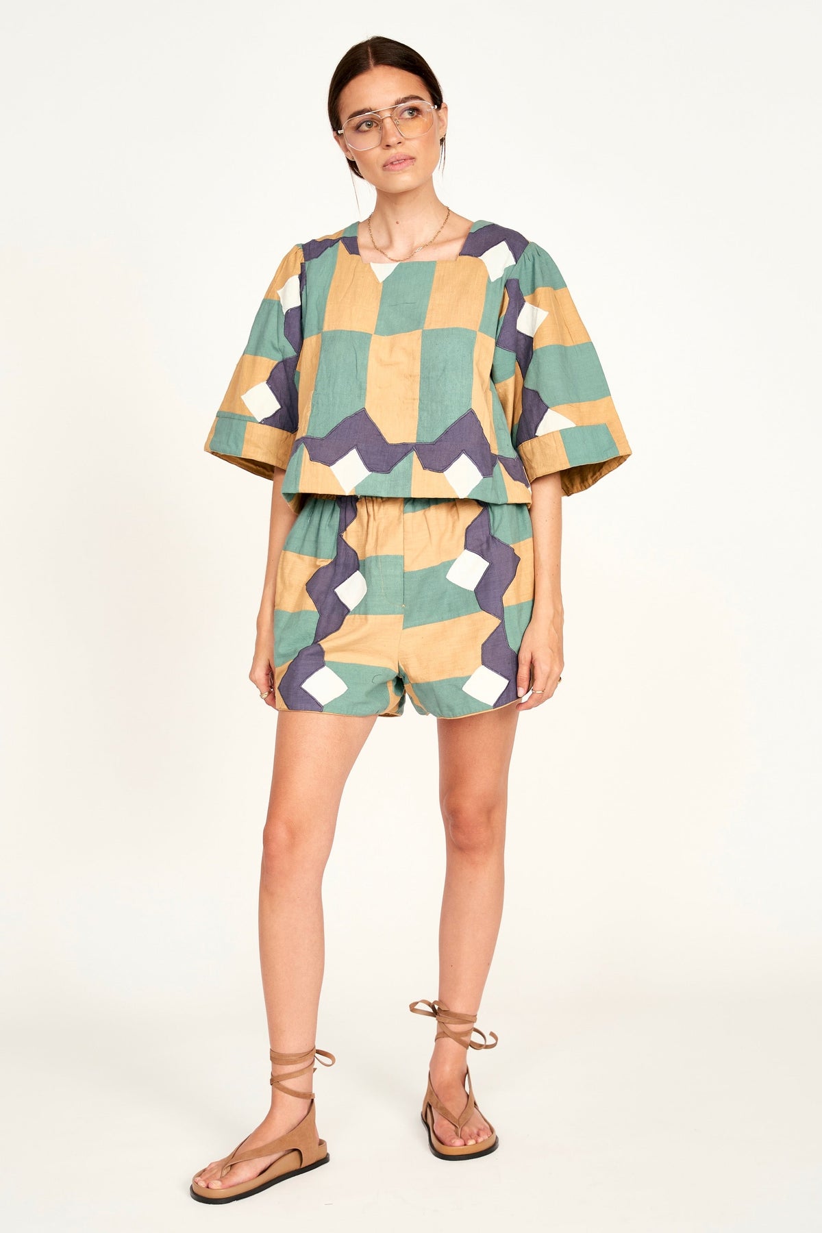 Top in Teal Origami