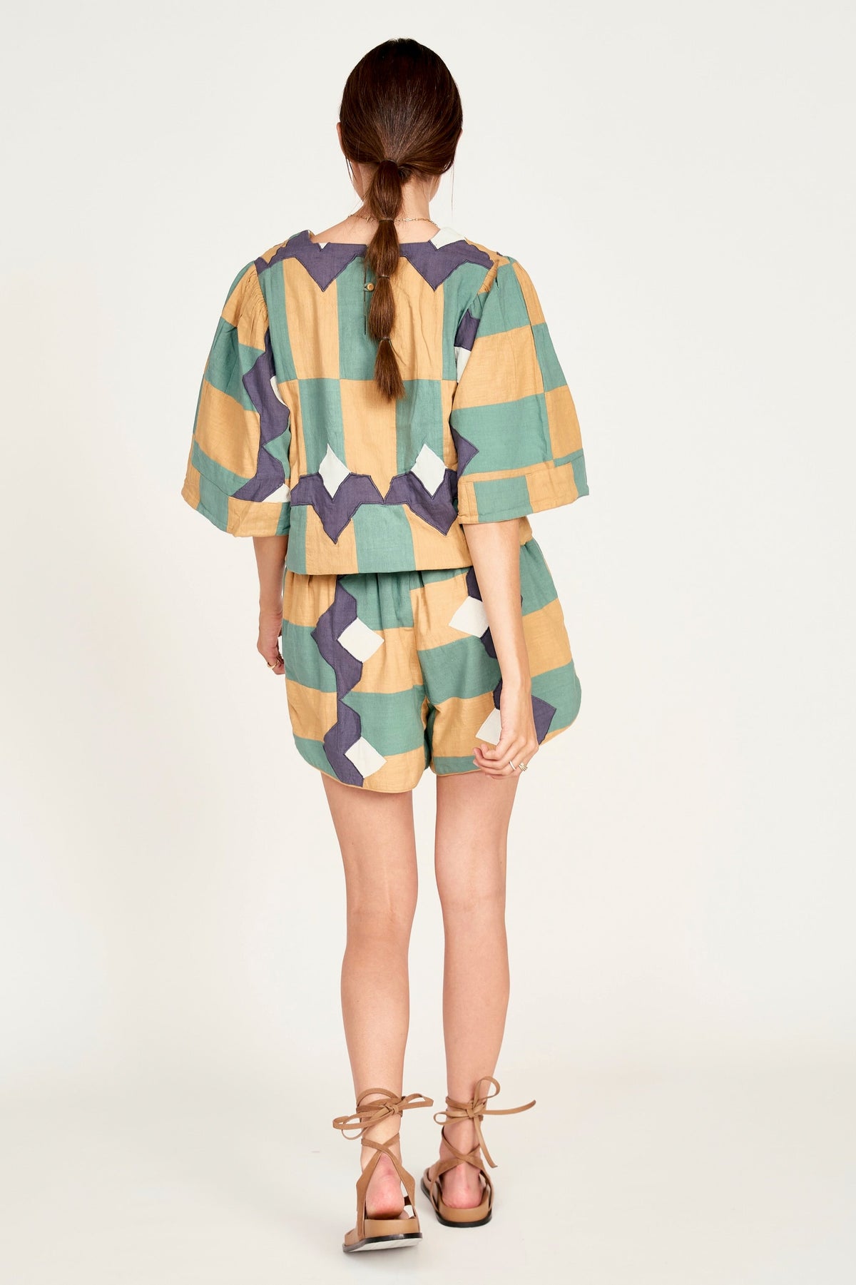 Top in Teal Origami