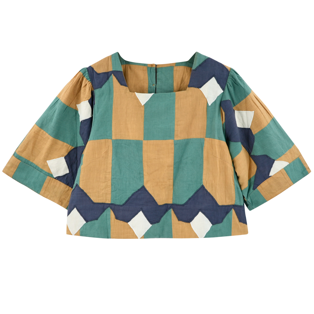 Top in Teal Origami