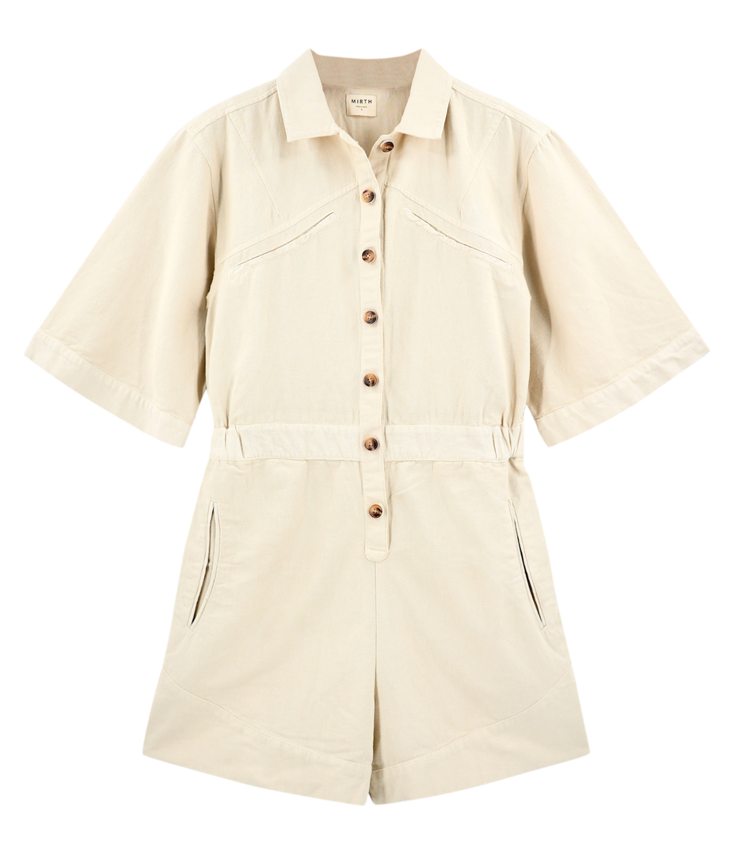 Romper in Cream Canvas