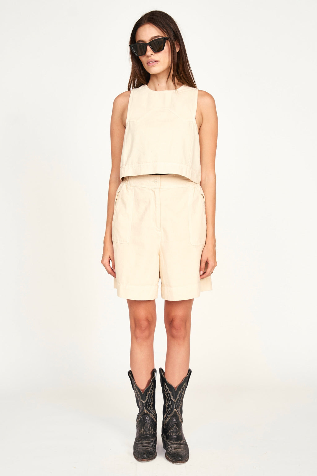 Tank in Cream Canvas
