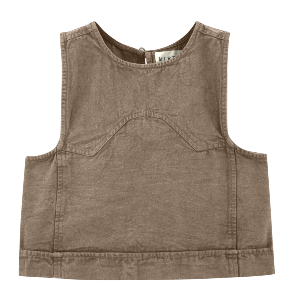 Tank in canvas Cropped sleeveless