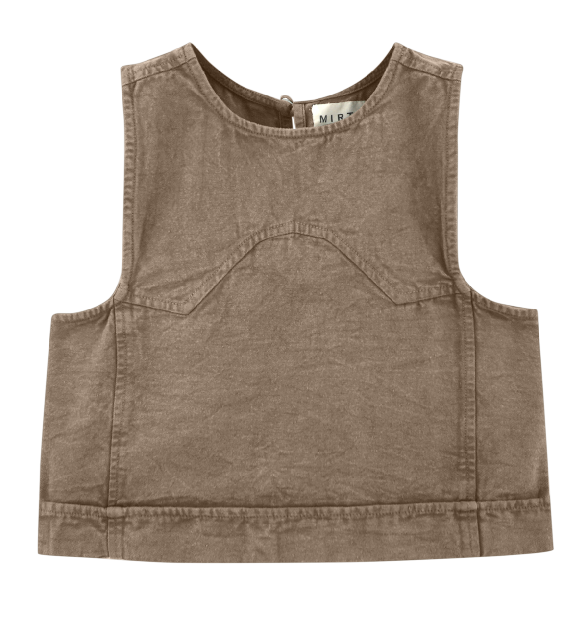 Tank in canvas Cropped sleeveless
