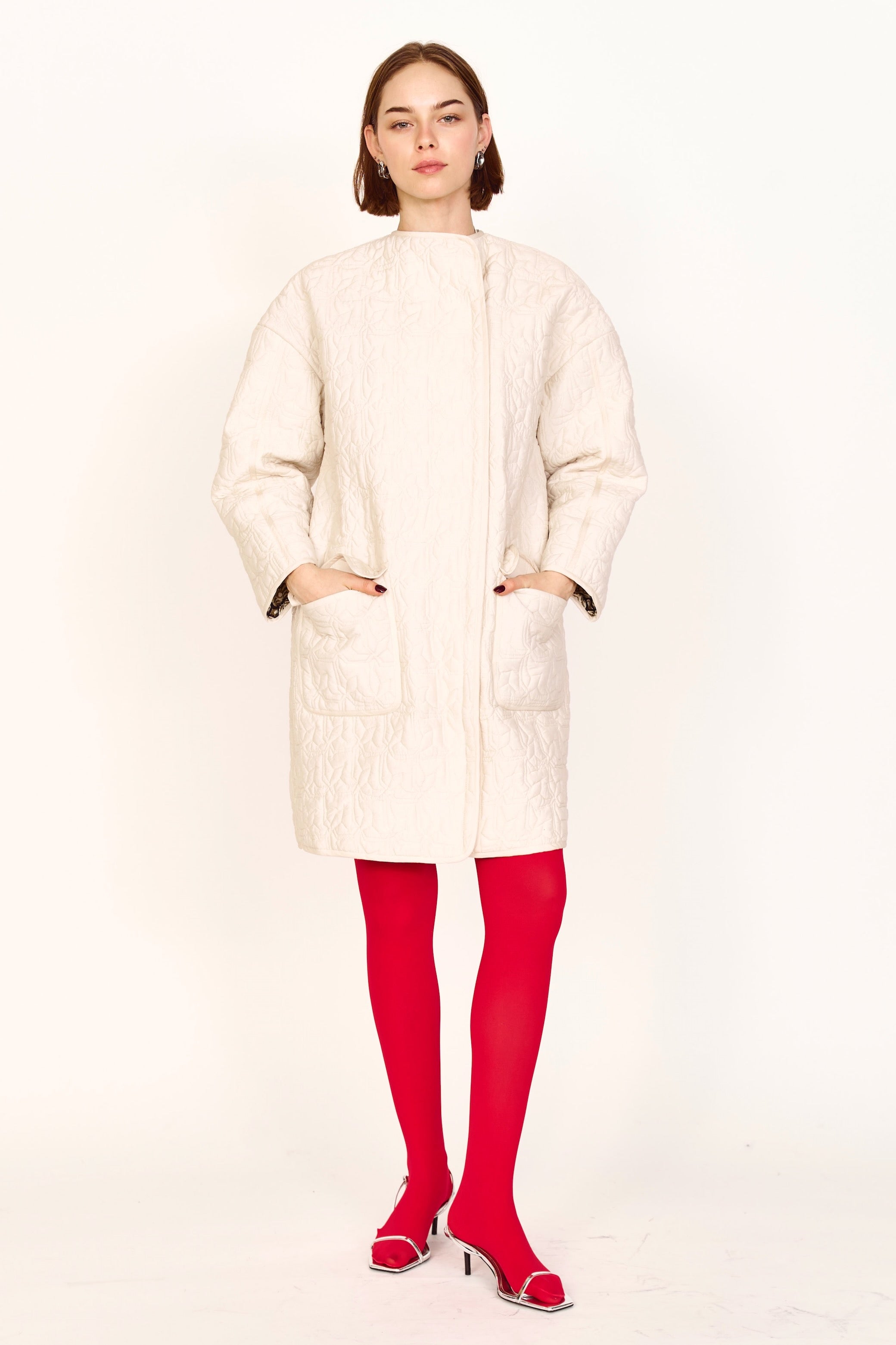 Jacket in Snow Parquet