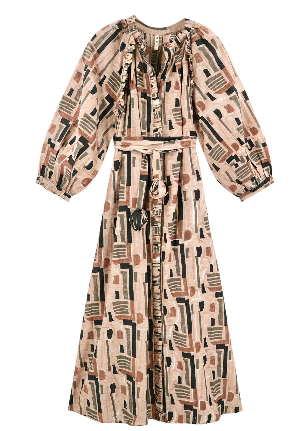Elastic cuff Sand Labyrinth Dress