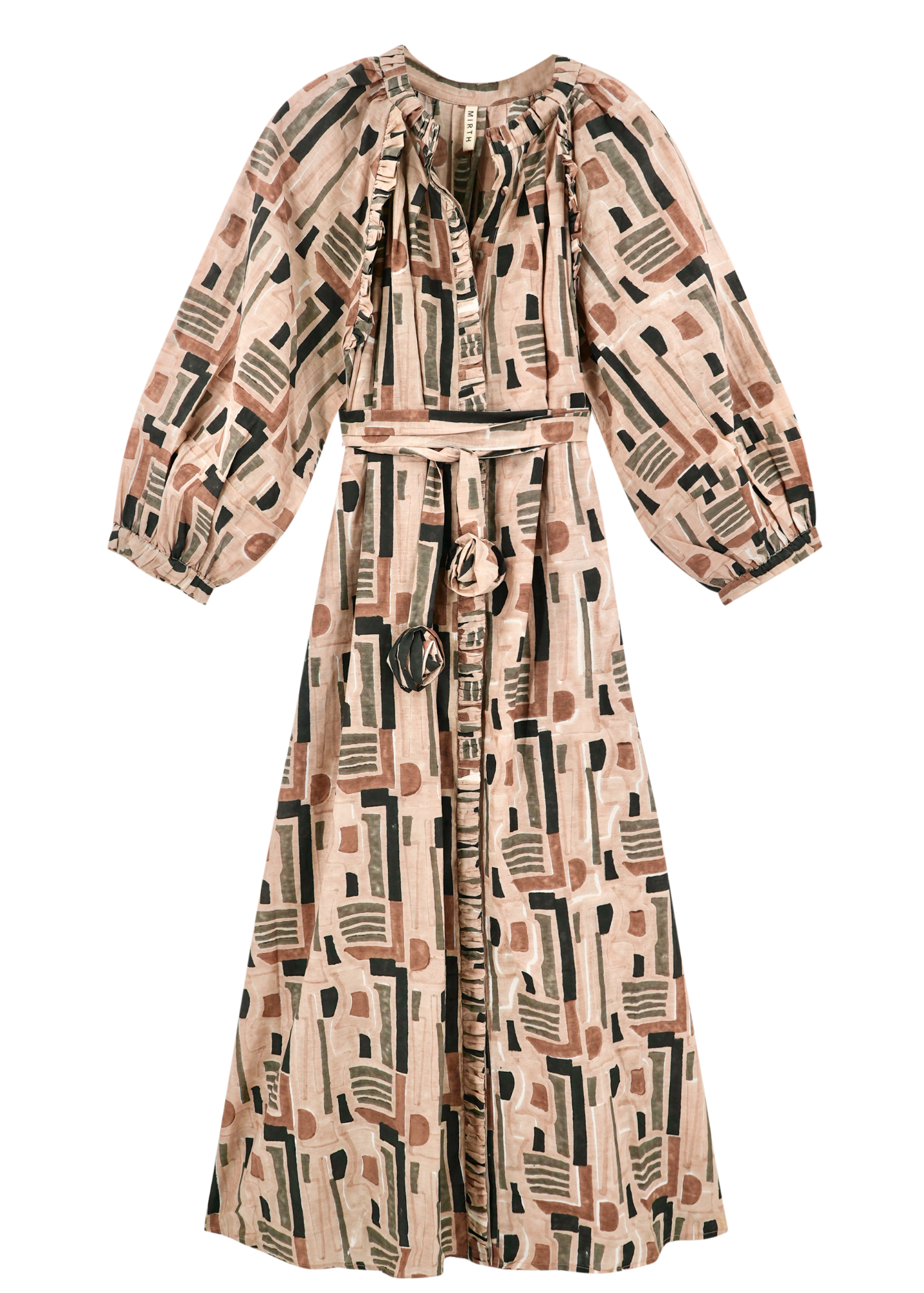 Elastic cuff Sand Labyrinth Dress