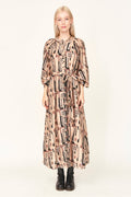 Elastic cuff Sand Labyrinth Dress