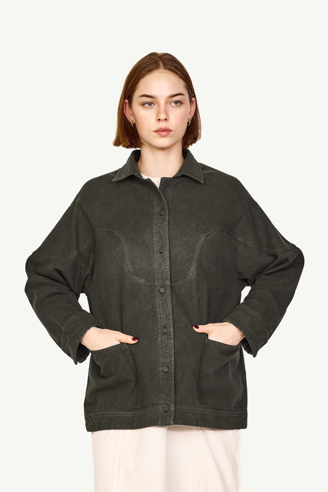 Jacket in Black Olive