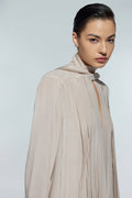 Transparent chiffon silk shirt
