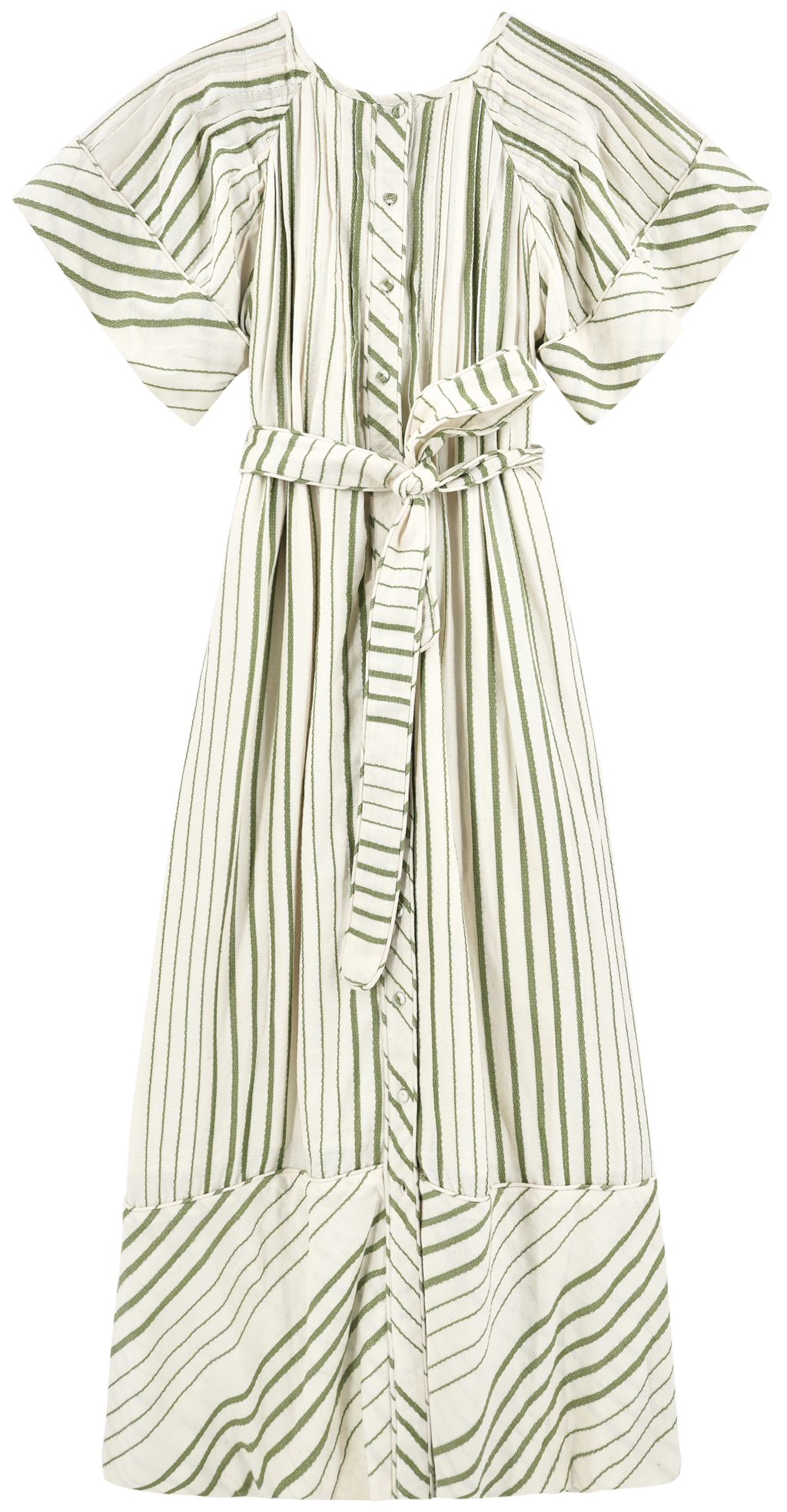 Pintuck Dress in Garden Stripe