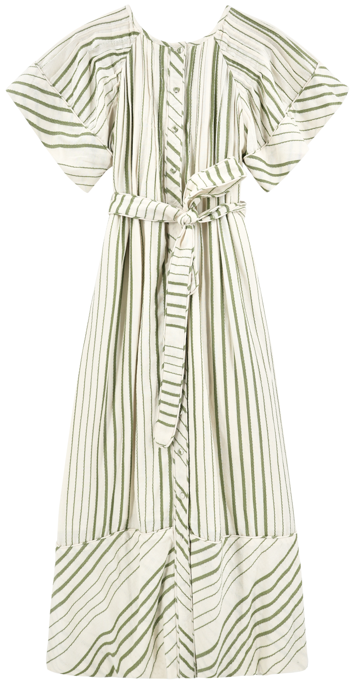 Pintuck Dress in Garden Stripe